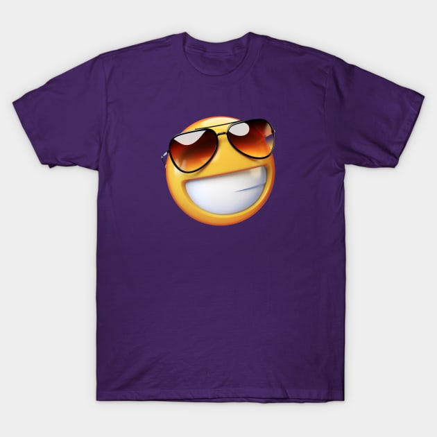 Smilin Emoji T-Shirt by Alema Art